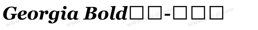 Georgia Bold字体字体转换